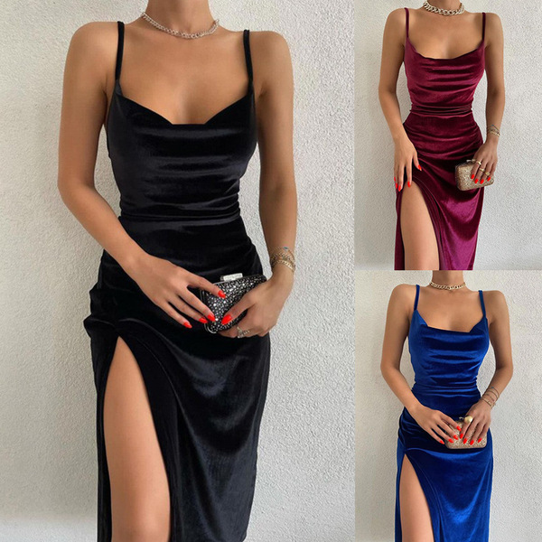 summer sexy velvet dress