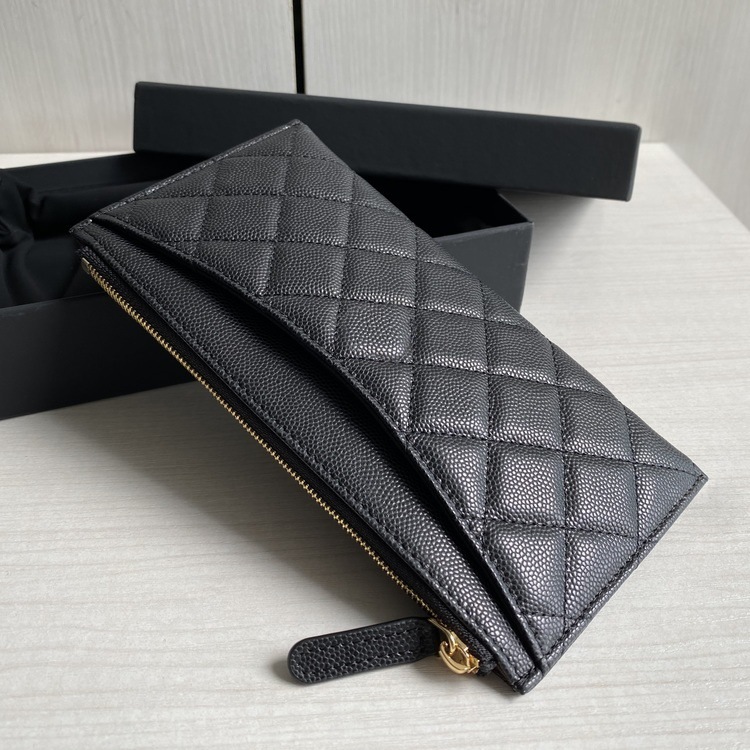 小香风鱼子酱纹牛皮长款拉链钱包球纹皮 真皮女皮夹 手机包小手包