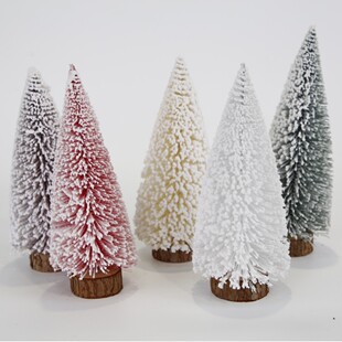 Simulated Mini Pine Needle Christmas Tree Desktop Ornament Christmas Window Display Decoration Small Pine Tree