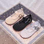 女童镂空透网凉鞋2025年夏小女孩纯色演出小单鞋小中大童儿童童鞋