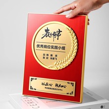 高端金属奖牌定制定做代理商牌匾会员单位聘书荣誉证书授权牌定制