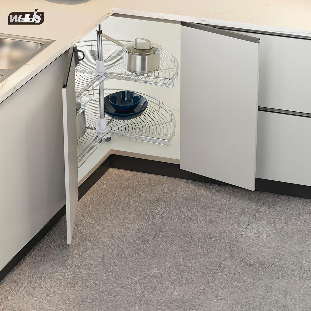 Welldo纬东 橱柜转角拉篮橱柜双层270°转盘拉篮转盘置物拉篮