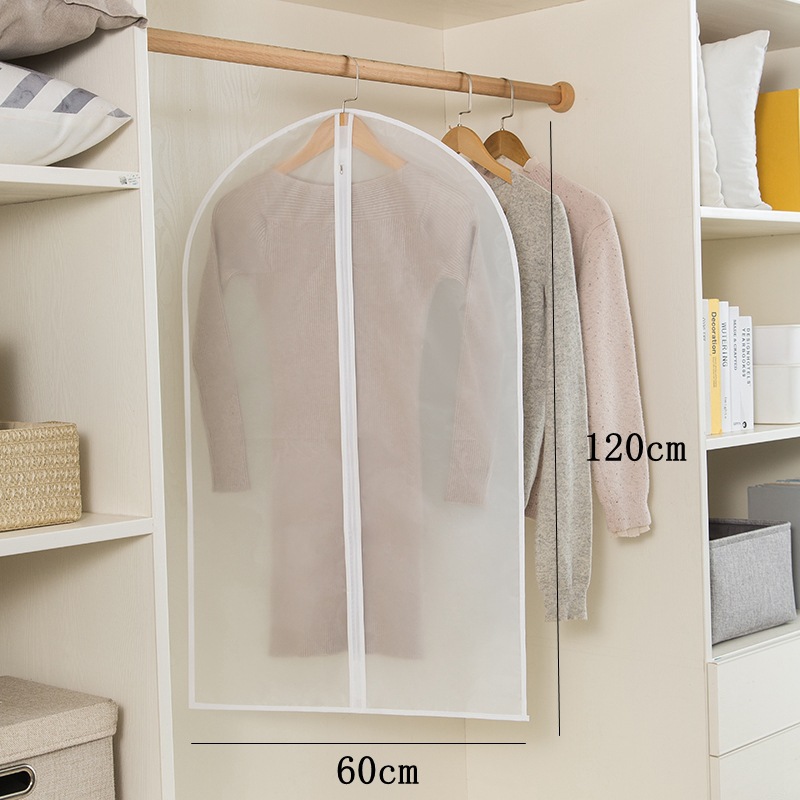 Ropa cubierta de polvo hogar transparente impermeable abrigo traje cubierta lavable ropa de almacenamiento de ropa cubierta de polvo al por mayor