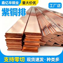 T2紫铜排TMY接地紫铜排铜扁条镀锡10*100 接地铜母线切割打孔