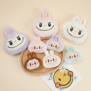 Cartoon Plush Bubble King Matte Keychain Doll Rab Cloth Brooch Accessories Squeaky Diy Handmade Accessories