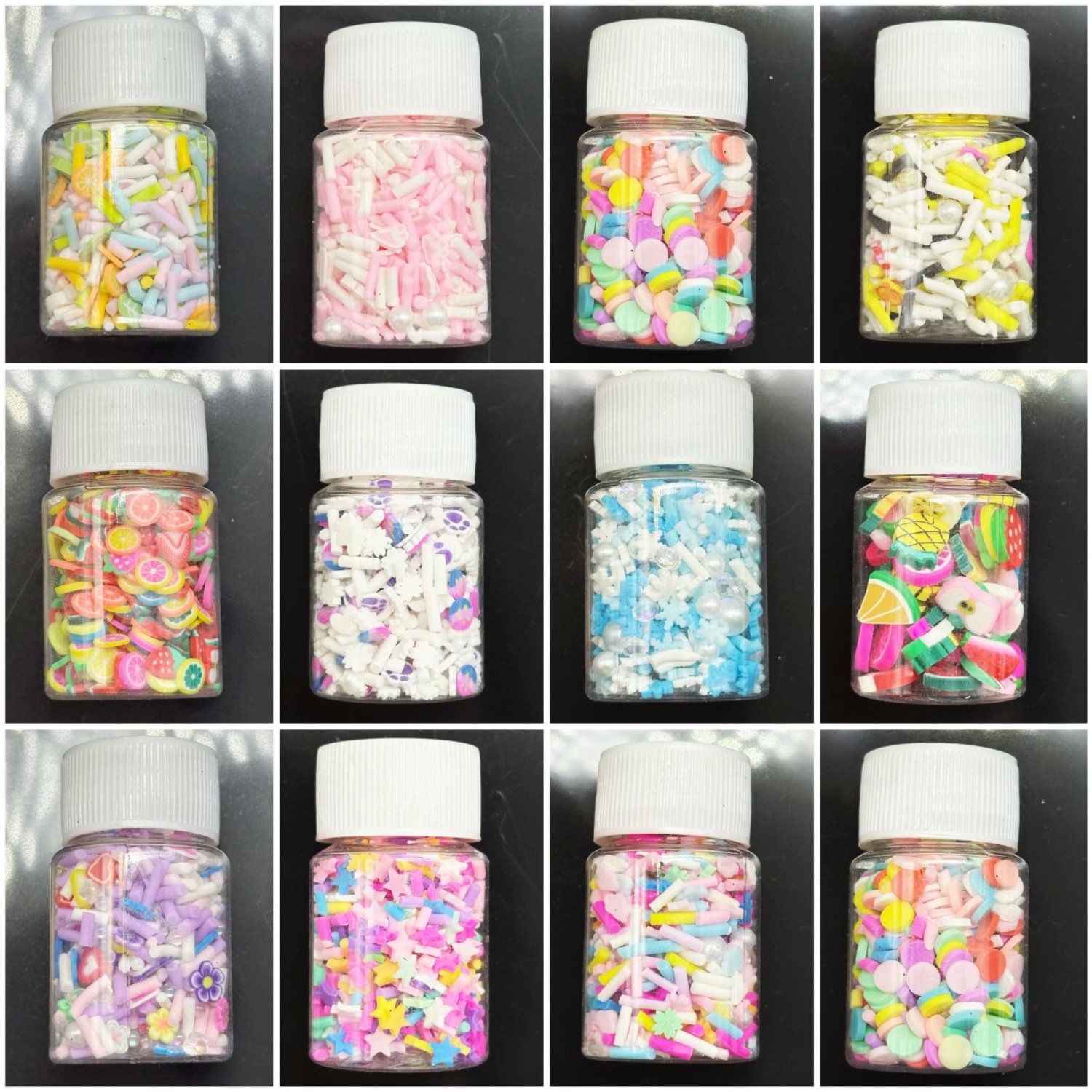 彩色软陶片集合糖粒水果花朵奶油胶手机壳diy手工制作自制材料包