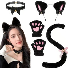 ハロウィーン衣装猫コスプレ道具猫耳カチューシャ猫爪手袋猫しっぽアクセサリーセット