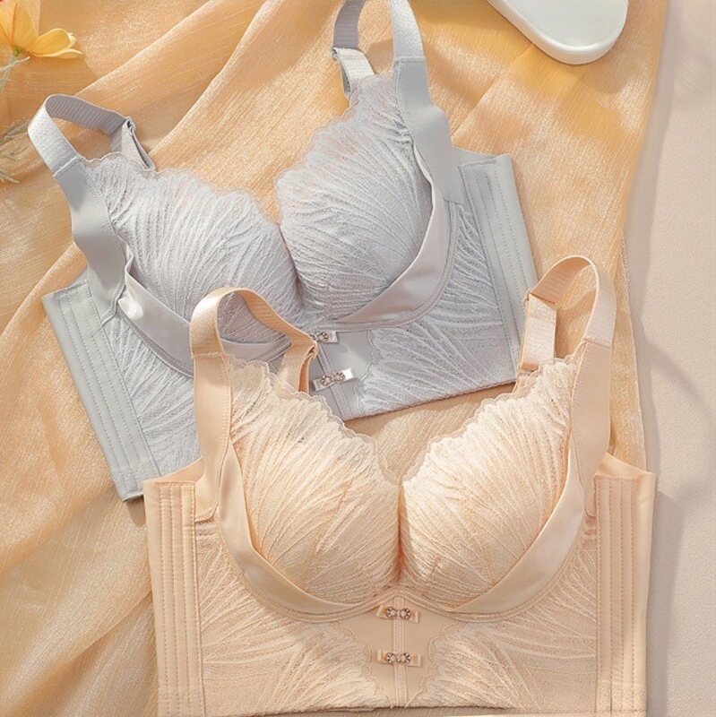 Small Breast Gathering Adjustable Plastic Essential Oil Cup Upper Pin Anti-Sagging Side-to-Side Milk Soft Steel Ring Bra 5-Row Bag Delivery