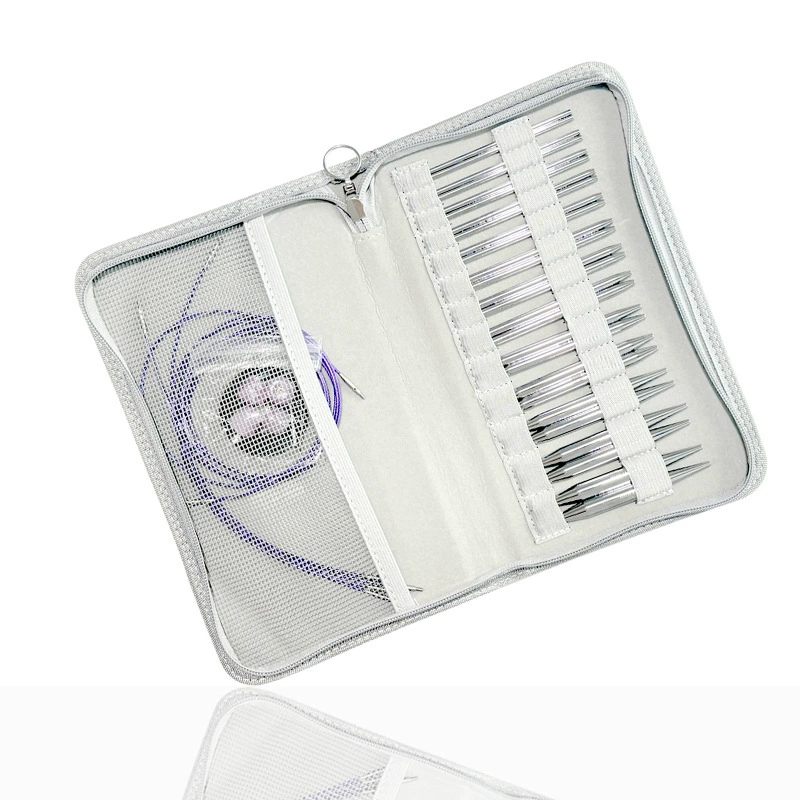 Съемный комплект колец блестящий белый алюминий никель иглы для свитка diy плетеный инструмент набор 13 pu PU упаковка