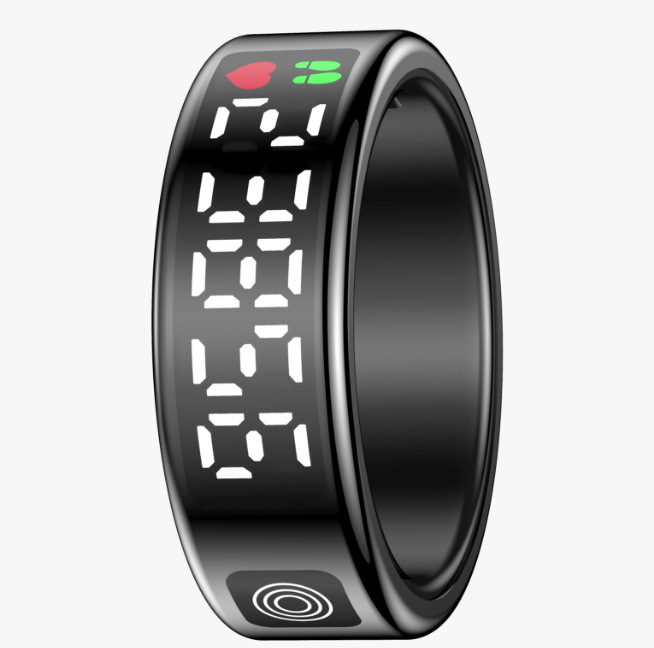 Transfronterizo SR08 anillo frecuencia cardíaca oxígeno ejercicio sueño monitoreo de salud cepillo de vibración pulso táctil inteligente portátil