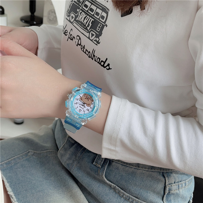 Children's Quartz Watch With Cartoon Bear Design For Students_voghion.com
