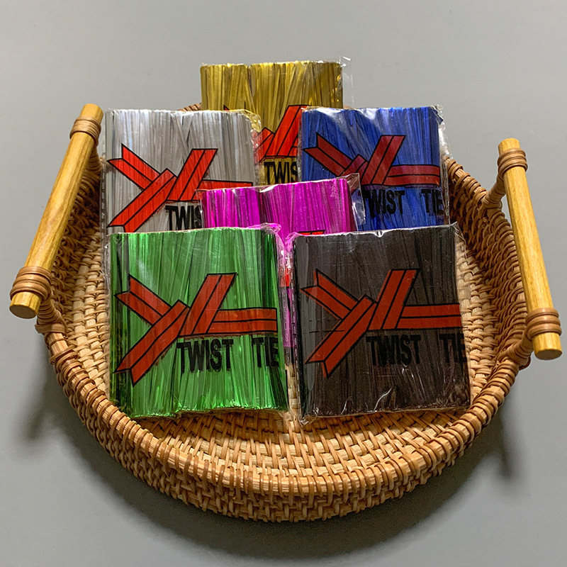 Cinta cinta color regalo cinta tira comida lollipop embalaje sellado cinta oro plata cinta