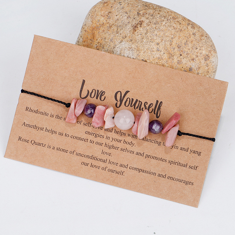 Fashion Geometric Stone Knitting Unisex Bracelets 1 Piece