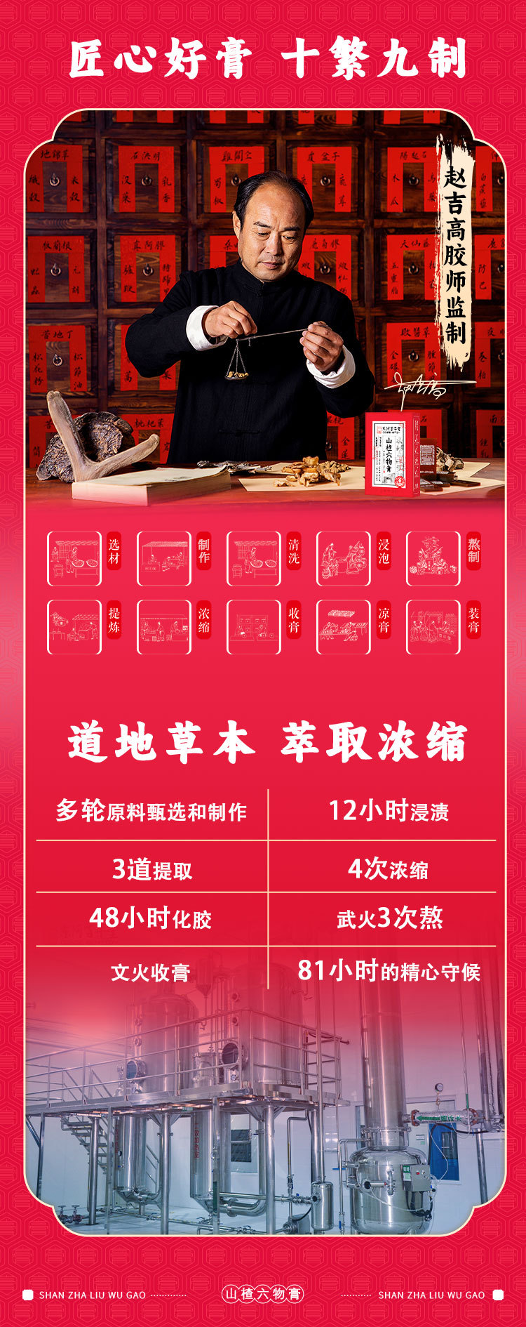 Hawthorn Six-Herb Paste (Shan Zha Liu Wu Gao) — Traditional Herbal Paste with Jinei Jin, 160g key features