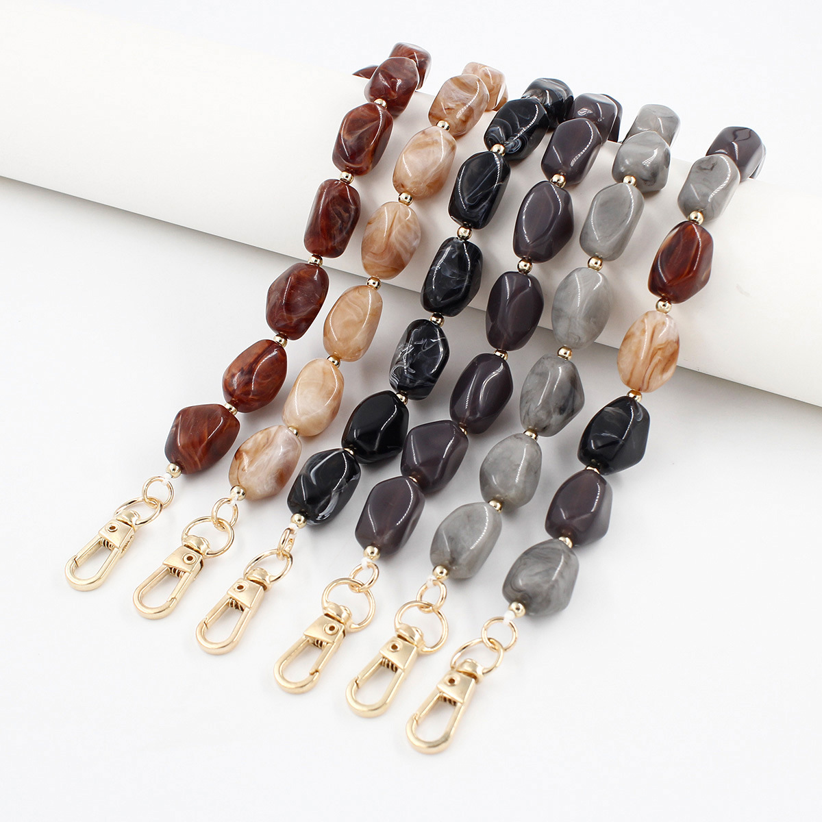 30g Weight Bag Chain Bag Accessories Type 1 Piece Quantity Casual, Holiday, Daily Occasion Acrylic Material Color Block Pattern Elegant, Retro Style 1 Piece Acrylic Color Block Bag Chain 4