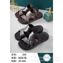 2025经典一次成型越南牛筋橡胶男凉防滑耐磨跑江湖男凉鞋厂家批发