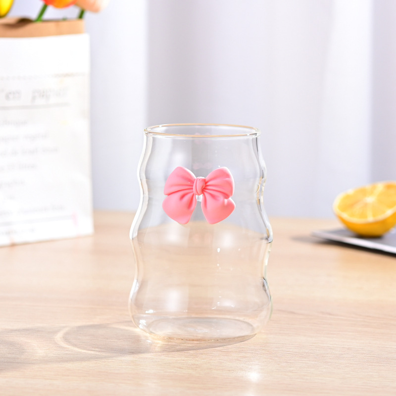 Taza en espiral Taza de bebida fría regordeta Taza de té con leche Taza de nube Taza de vidrio de café con pajita Taza de jugo de borosilicato alto