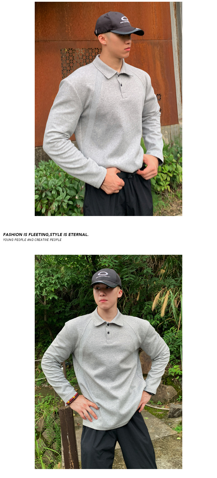 Polo homme en coton avec design patchwork déconstruit_voghion.com