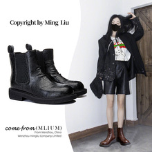 复古马丁靴女2025秋冬季新款切尔西靴女休闲短靴百搭靴子女潮