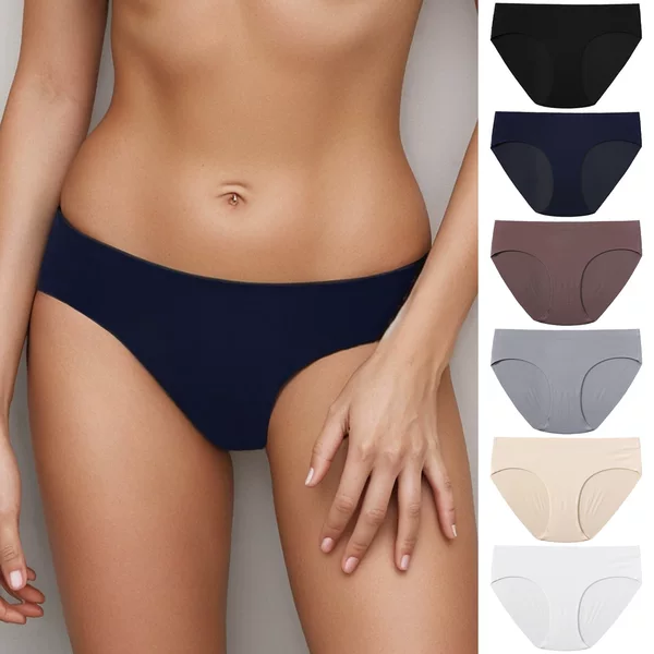 Dropshipping European and American Style Seamless Low-Waist Plus-Size Women's Briefs, Sexy Breathable Sports Underwear, Factory Direct Sale