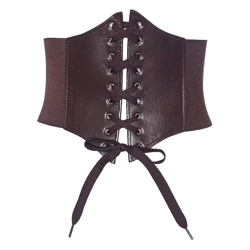 Cinturón de cintura de corte coreano de moda súper ancha de las mujeres de remache con cordones de cintura de plástico en stock fabricante