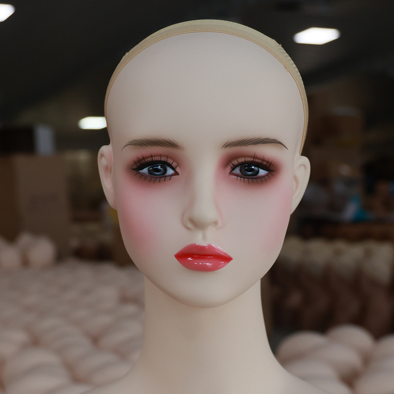 cos ヘッドモデル新しいウィッグヘッドモデル高品質 PVC 素材ダブルショルダー女性モデルヘッド写真ライブブロードキャストダミーヘッドモデル|undefined