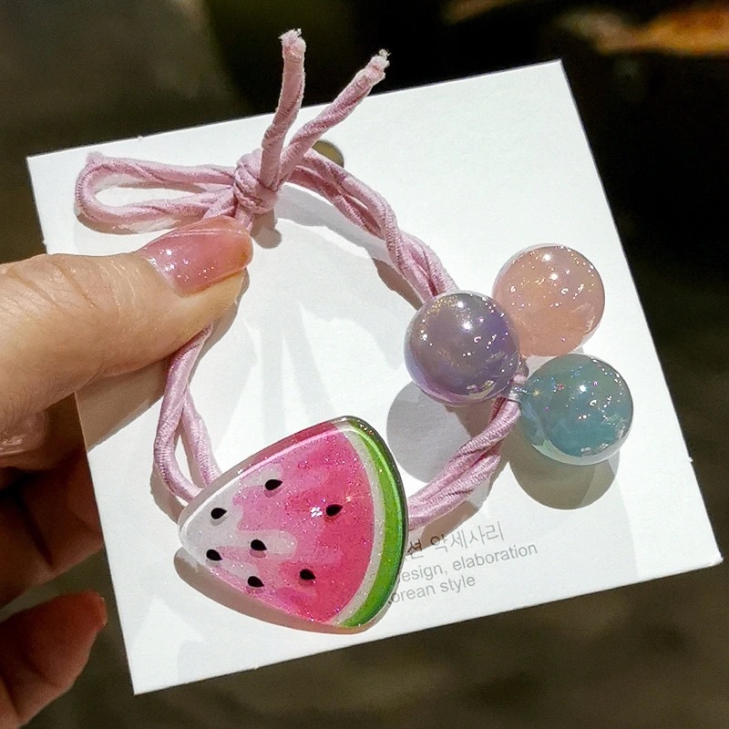 Women'S Gender Fashion Style Cute Simple Summer Fruit Headband High Elastic Rubber Band Headdress