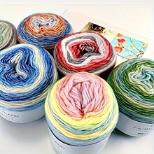 J 98062 Gradient Milk Cotton Yarn 渐变毛线 欧美风向跨境亚马