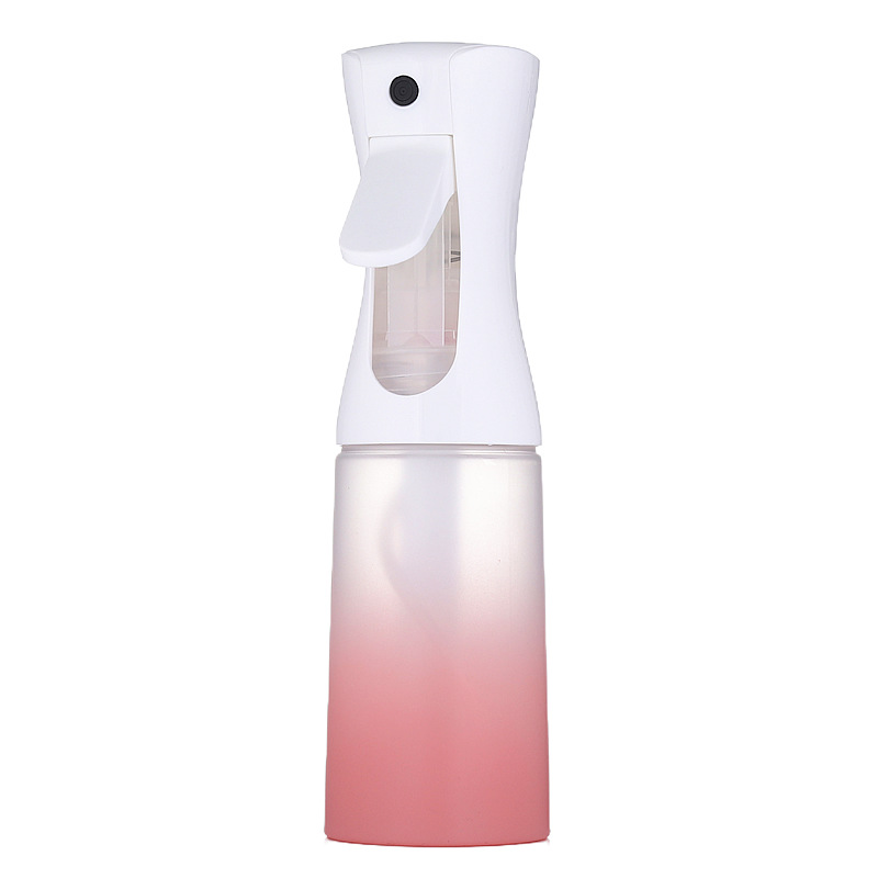 Gradiente rosa botella de pulverización continua 200ml botella de pulverización de alta presión ultrafina atomización 300ml botella de pulverización de cabello transfronteriza