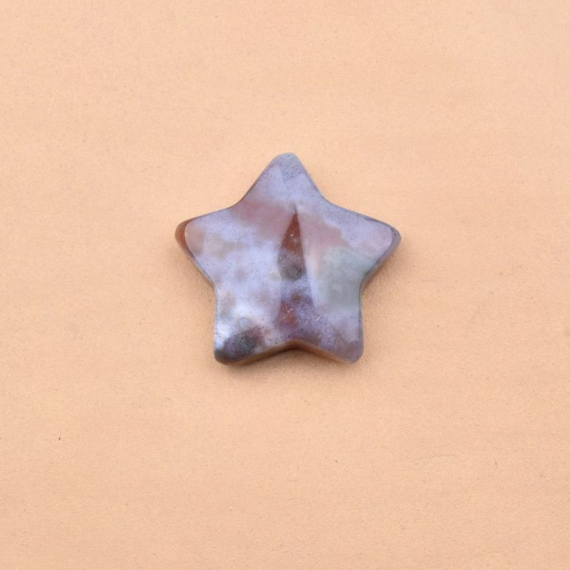 跨境热销3cm天然石五角星水晶半宝石星星diy饰品配件摆件亚马逊|undefined