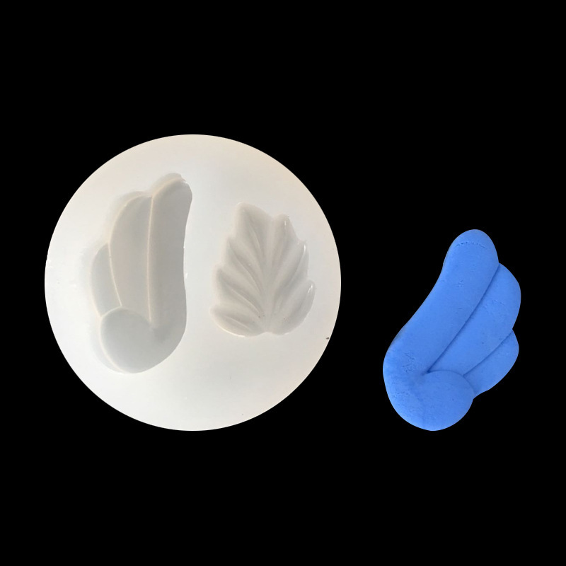 Alas de concha estrella de cinco puntas arco espejo epoxi molde DIY creativo epoxi herramienta hecha a mano joyería colgante