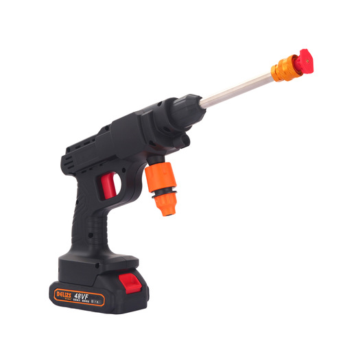 Wireless High-Pressure Car Wash Water Gun Home Lithium Battery Car Wash Gadget Water Gun Car Convenient Electric Cleaning Machine Direct Supply
