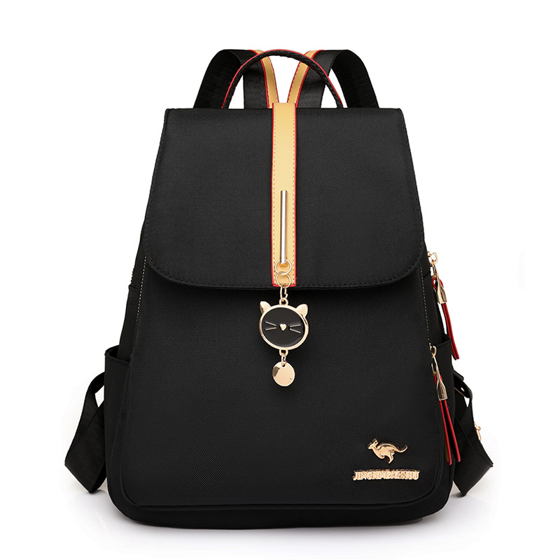 Mochila de nailon simple para mujer 2024 nueva mochila para mujer de viaje de mediana edad, moda de todo fósforo, mochila de gran capacidad, marea