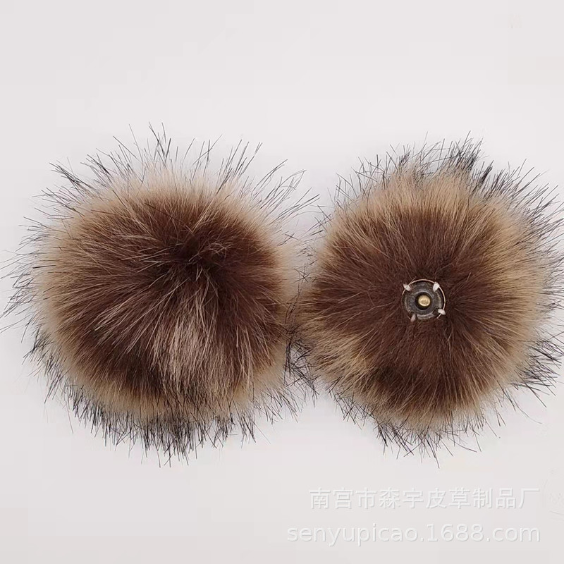 Bola de piel de zorro Bola de piel artificial imitación zorro mapache Bola de piel ropa zapatos y sombreros Accesorios de bola de piel fábrica al por mayor