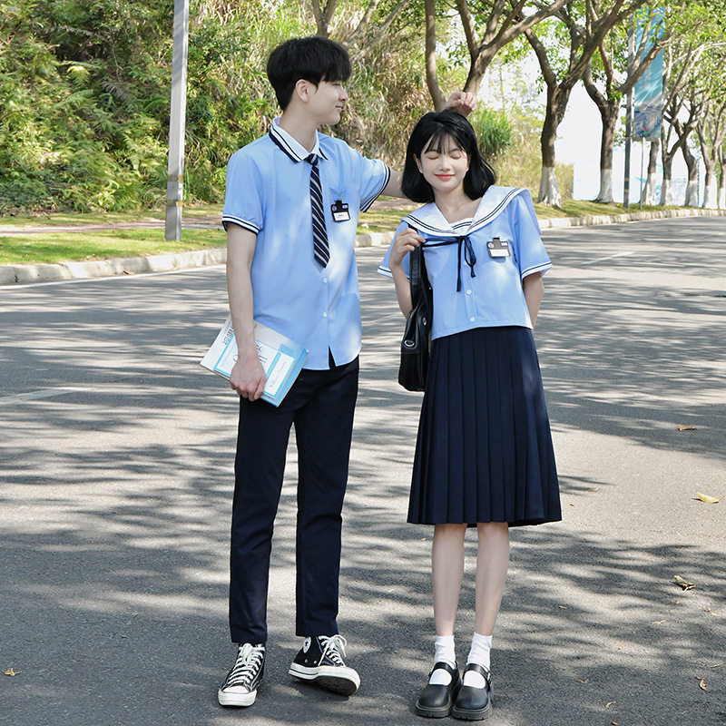 중학교 및 고등학생 셔츠 연인 의상 코러스 의상 졸업 사진 세트 학업 스타일 세트 세트 JK 유니폼