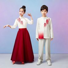 儿童合唱演出服中小学生诗歌朗诵表演服灯火中国舞蹈服礼服开场舞