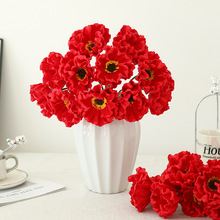 仿真PU手感虞美人罂粟假花家居婚庆装饰摆件高级感仿真花现货批发