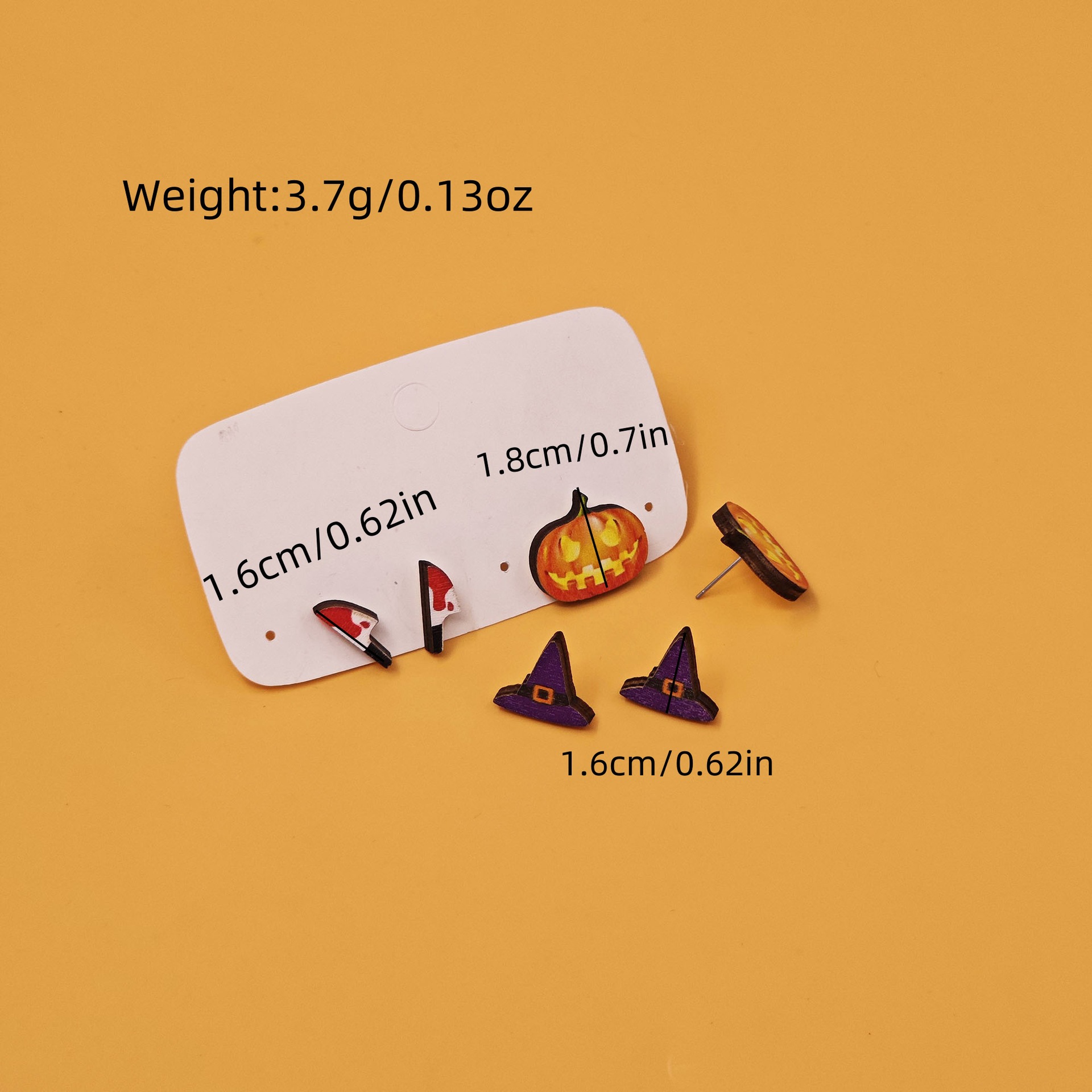 20g Weight Alloy Ear Needle Material Drop Earrings Classification 1 Set Quantity Holiday, Daily Occasion Alloy Material Halloween Festival Pumpkin, Cat, Ghost Pattern Women's Gender Cartoon Style Style Enamel Craft Cartoon Style Pumpkin Cat Ghost Alloy Enamel Earring Sets For Women's Holiday Daily 17