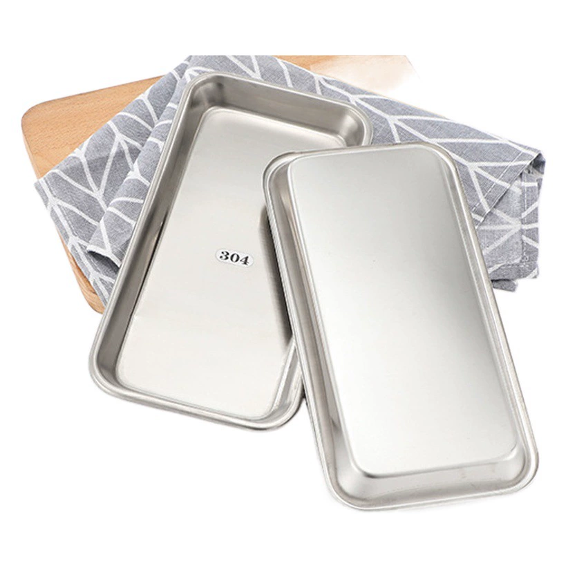 Стоматологическая квадратная пластина из нержавеющей стали 304 с плоским дном Стоматологический инструмент Лоток для стерилизации Квадратная стоматологическая пластина