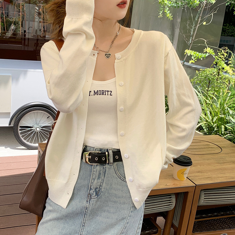 Cardigan Sweater Women's Tops 2025 New Autumn Outerwear Thin Gray Sweater Small Autumn Top Women Cardigan Sweater Women's Tops 2025 New Autumn Outerwear Thin Gray Sweater Small Autumn Top Women
