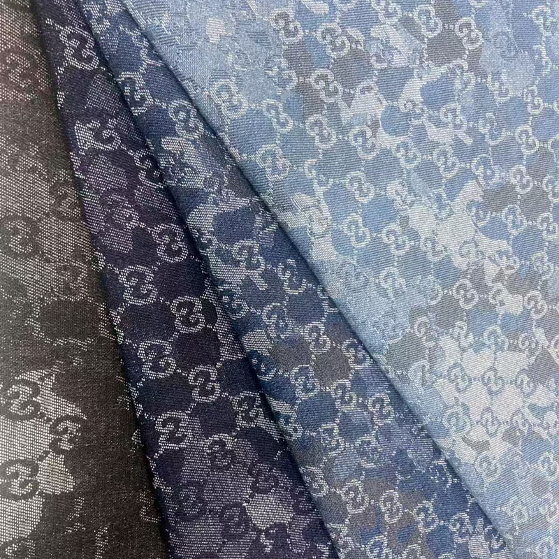 Trendy Classic 10 Jacquard Washed Denim Fabric Jackets, Men's and Women's Children's Clothing Bags, Hat Fabrics, Wholesale