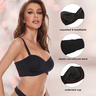 Cross-border hot bra European and American Foreign trade underwear detachable shoulder strap tube top ultra-thin plus size cross-border underwear