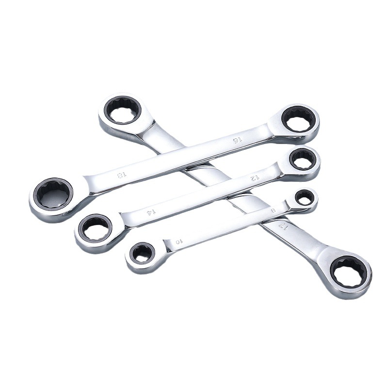 Jiutong de doble cabeza Llave de trinquete herramienta de llave rápida traje de doble propósito de dos vías llave de ciruela reparación de automóviles