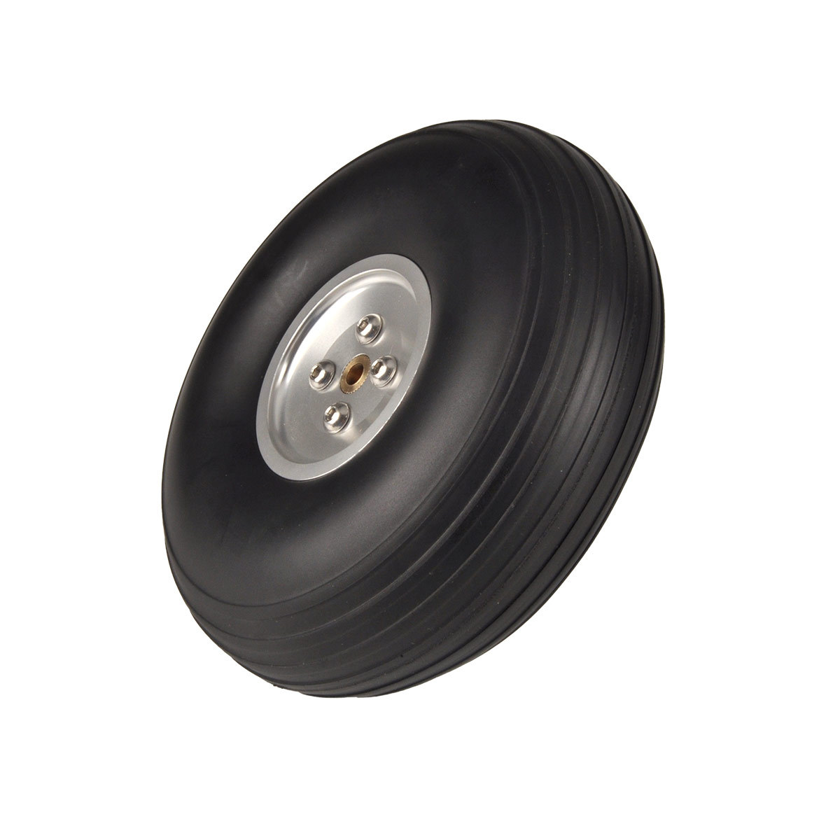 Bike cassette, polyurethane landing gear with fixed wing, silver tires, 5inch