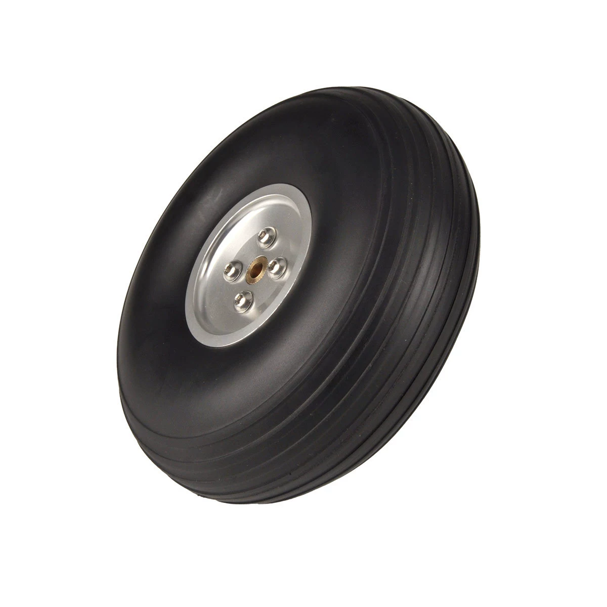 Bike cassette, polyurethane landing gear with fixed wing, silver tires, 5inch