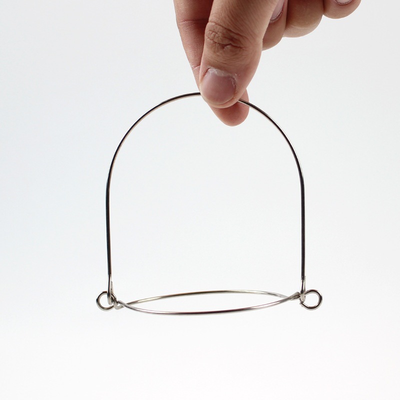 Tarro de almacenamiento de vidrio mango botella de vidrio hebilla de acero inoxidable redondo de hierro galvanizado hojalata mango universal jarrón ancho