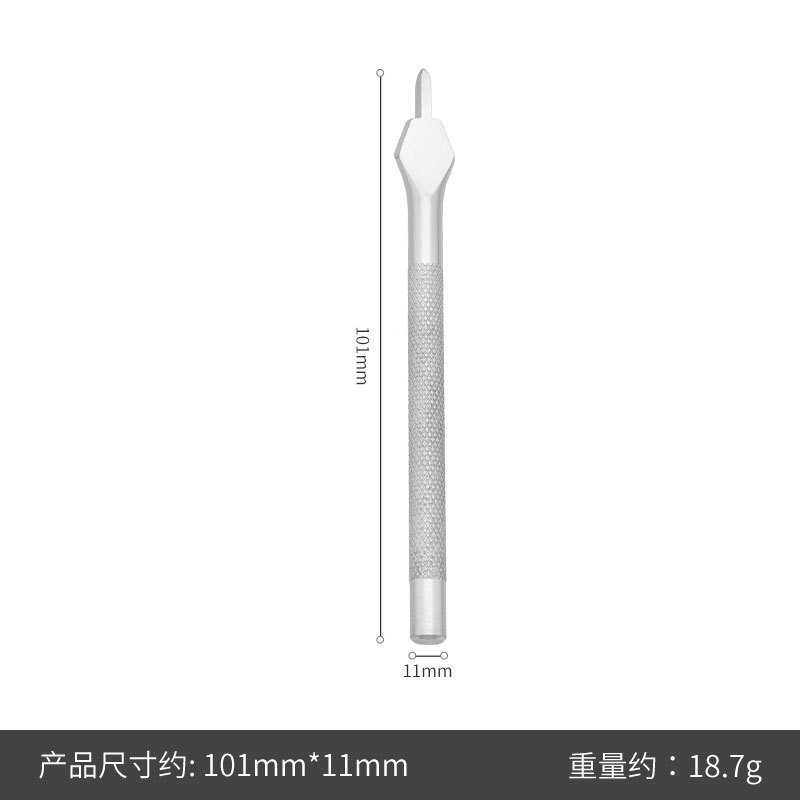 Plata de una palabra corte de cuero herramienta de perforación de cuero redondo corte redondo punzón corte de diamante Paquete de costura a mano traje