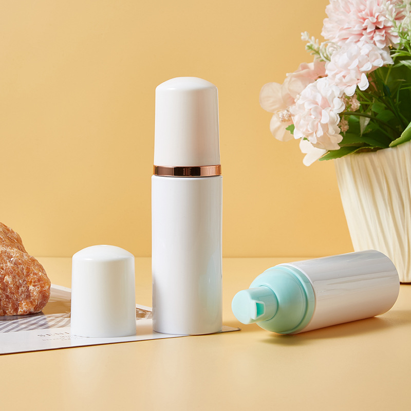 Botella de espuma para jabón de manos de 30 dientes con bomba de espuma a presión, botella de espuma para mousse de limpieza facial, botella vacía recargable para limpiador facial.