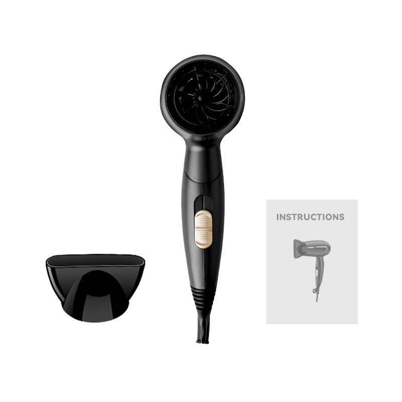 Secador de pelo eléctrico Kemei con viento fuerte y funcionamiento silencioso para uso doméstico, secador de pelo pequeño y plegable KM-6834.