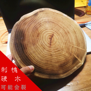 刺槐木年轮木片硬圆木树桩装饰底座摆件绿植模型杯垫拍照摄影道具-阿里巴巴